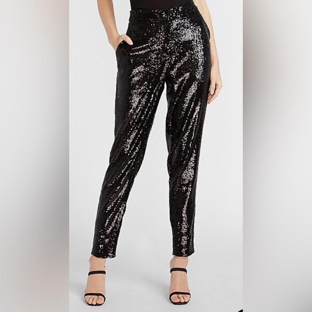 Sequin Black Women's Pants